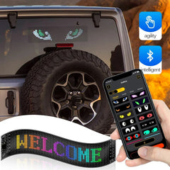 5V Programmable RGB LED Matrix Pixel Panel Flexible Advertising RGB Scroll Message Board for Car Rear Window