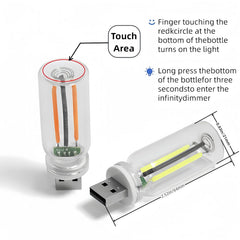 Innovative Car USB Mood Lamp (Touch Control) Set of 2 Pcs