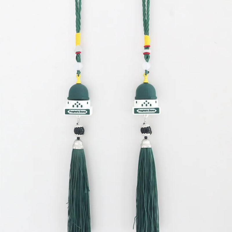 Eid Al-Fitr Resin Ornament Car-Mounted Muslim Kaaba Mosque-Shaped Rearview Mirror Pendant