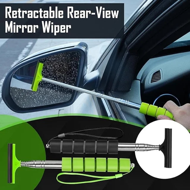 TELESCOPIC DEFOGGING WINDOW GLASS CLEANING WIPER, SIDE MIRROR SQUEEGEE, RETRACTABLE CAR REARVIEW MIRROR WIPER