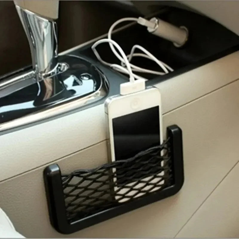 4 PCS SET MODERN CAR ORGANIZER NET WITH PHONE HOLDER POCKET SIDE NET FOR CAR ORGANIZATION