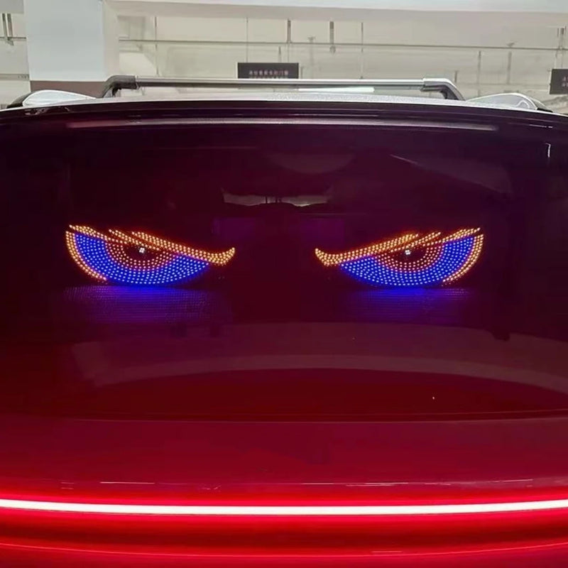 LED Matrix Pixel Panel Display Screen Flexible RGB USB Car Windshield Devil Eyes Lights for Car Truck Off-road SUV