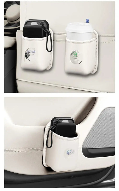 Car Organizer Multifunctional Leather Holder and Storage Box for Car Door & Vent