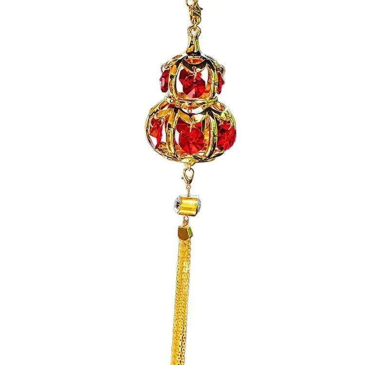 Handcrafted Diamond-Encrusted Metal Car Hoist Pendant Hanging