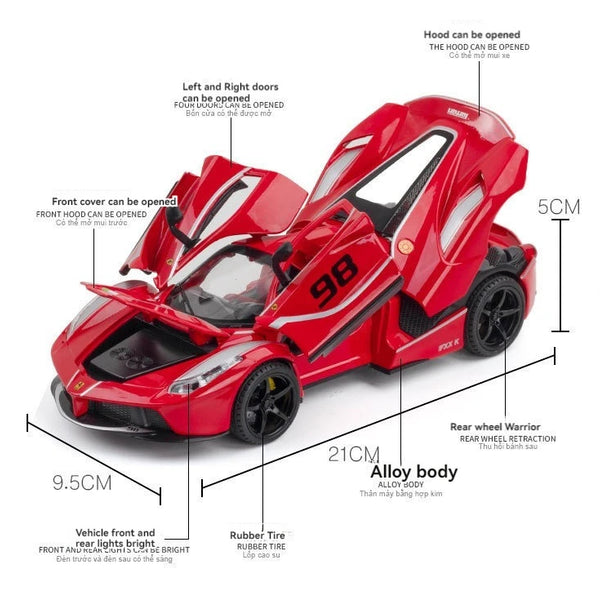 Ferrari FXXK Metal Diecast Car 1:24 (20x8 cm)