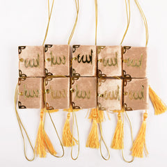 Cappuccino Arabic Mini Quran Book for Muslim Eid Car Hanging Decoration and Ramadan Party Favors