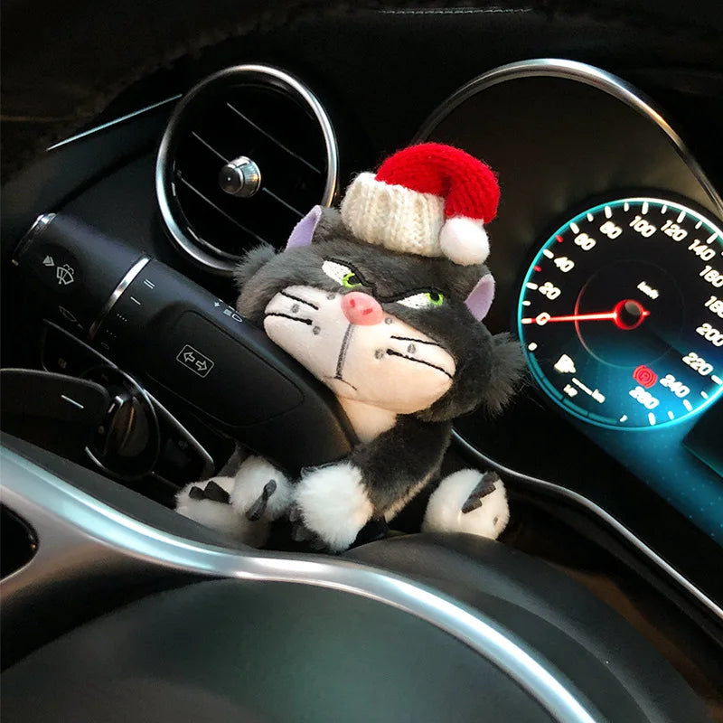 Wiper Turn Signal Lever Shift Knob Decorative Plush Cute Cat Dog Column Shift Decoration Accompany Car Interior Accessories