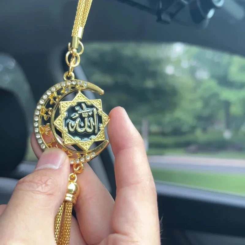 Islamic Car Hanging Ornament Interior Spiritual Gift for Drivers Islamic Art Elegant Accessory