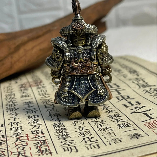 Vintage Medieval Soldier Figurine Statue Magnetic Ornament