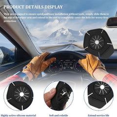 4 Pcs Silicone Wiper Arm Hole Protector Cover Universal Dust & Debris Protection Pad For Cars, SUVs & Trucks