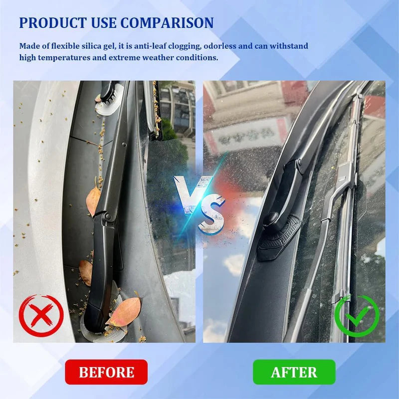4 Pcs Silicone Wiper Arm Hole Protector Cover Universal Dust & Debris Protection Pad For Cars, SUVs & Trucks