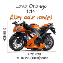 Load image into Gallery viewer, Super Bike Lava Orange Diecast Metal Bike 1:14