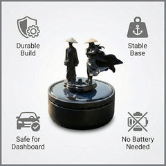 Warrior Solar Powered Rotating Car Perfume | Dashboard Air Freshener Diffuser | Battery-Free & Eco-Friendly