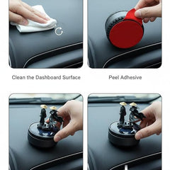 Warrior Solar Powered Rotating Car Perfume | Dashboard Air Freshener Diffuser | Battery-Free & Eco-Friendly