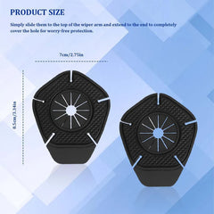 4 Pcs Silicone Wiper Arm Hole Protector Cover Universal Dust & Debris Protection Pad For Cars, SUVs & Trucks