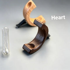 Black Walnut Wood Car Flower Vase Holder Ornaments Wooden Vent Clip 2 Pcs Set