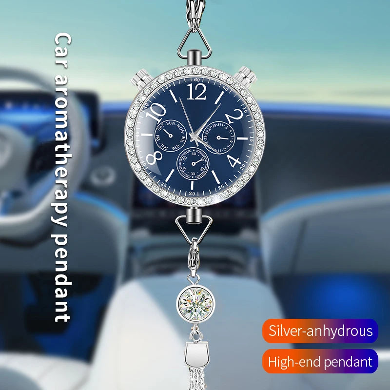 Clock Pendant Hanging Stones Engraved Air Frshener