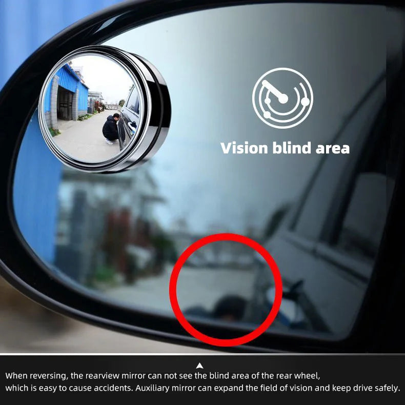 HD Waterproof Blind Spot Bus Truck Car Rear Side View Rearview Reversing Small Round Glass Auxiliary Mirror for Blind Zone