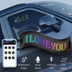 5V Programmable RGB LED Matrix Pixel Panel Flexible Advertising RGB Scroll Message Board for Car Rear Window