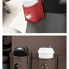 Car Organizer Multifunctional Leather Holder and Storage Box for Car Door & Vent