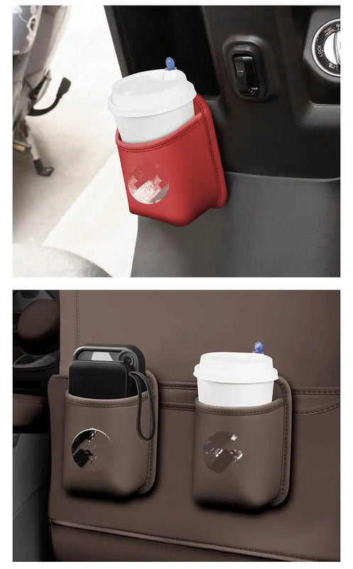 Car Organizer Multifunctional Leather Holder and Storage Box for Car Door & Vent