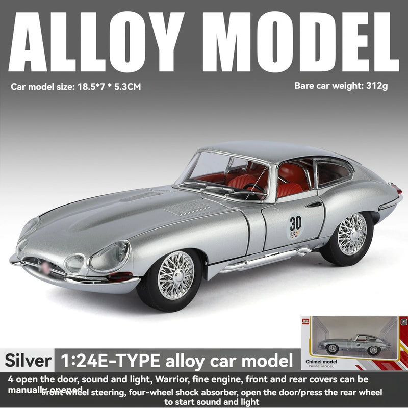 Jaguar E Type Metal Diecast Car 1:24 (21x8 cm)