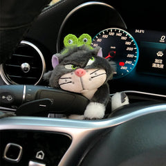 Wiper Turn Signal Lever Shift Knob Decorative Plush Cute Cat Dog Column Shift Decoration Accompany Car Interior Accessories