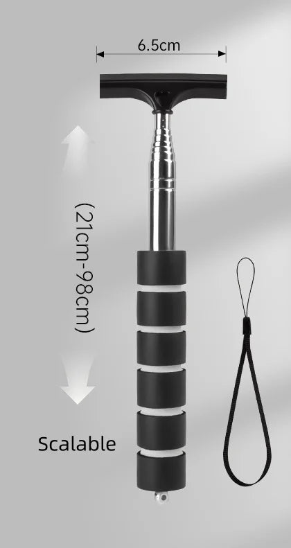 TELESCOPIC DEFOGGING WINDOW GLASS CLEANING WIPER, SIDE MIRROR SQUEEGEE, RETRACTABLE CAR REARVIEW MIRROR WIPER