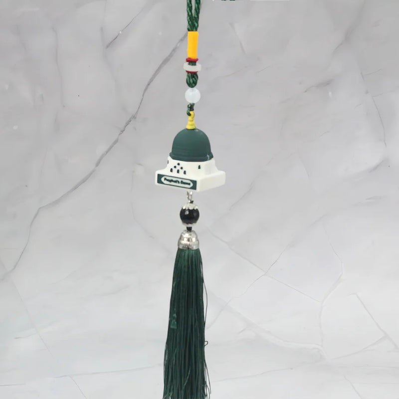 Eid Al-Fitr Resin Ornament Car-Mounted Muslim Kaaba Mosque-Shaped Rearview Mirror Pendant