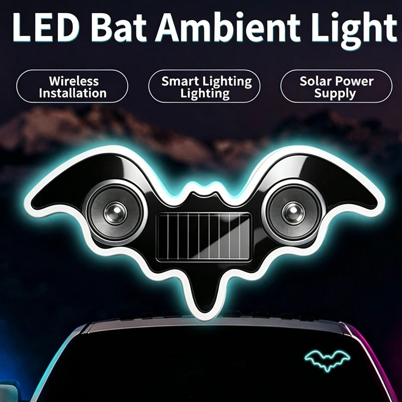 Solar LED Batman Window Ambient Light RGB Wireless Suction Cup Mount