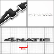 Load image into Gallery viewer, 3D 4 Matic Metal Sticker Decal Black (13x1.25 cm)