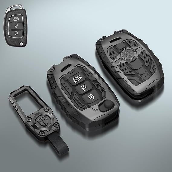 Hyundai Flip Key Creta/i20/Venue/Aura Transformer Exclusive Metal Alloy Keycase 2.0