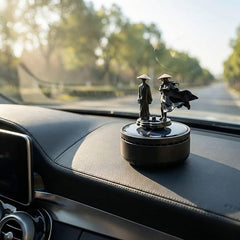 Warrior Solar Powered Rotating Car Perfume | Dashboard Air Freshener Diffuser | Battery-Free & Eco-Friendly