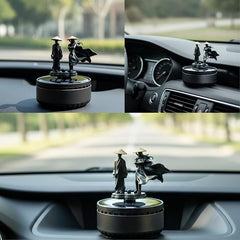 Warrior Solar Powered Rotating Car Perfume | Dashboard Air Freshener Diffuser | Battery-Free & Eco-Friendly