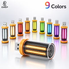 Touch-Sensitive RGB Color-Changing LED Glass Bottle Lamp - Dimmable USB-Powered Night Light 2 Pcs Set