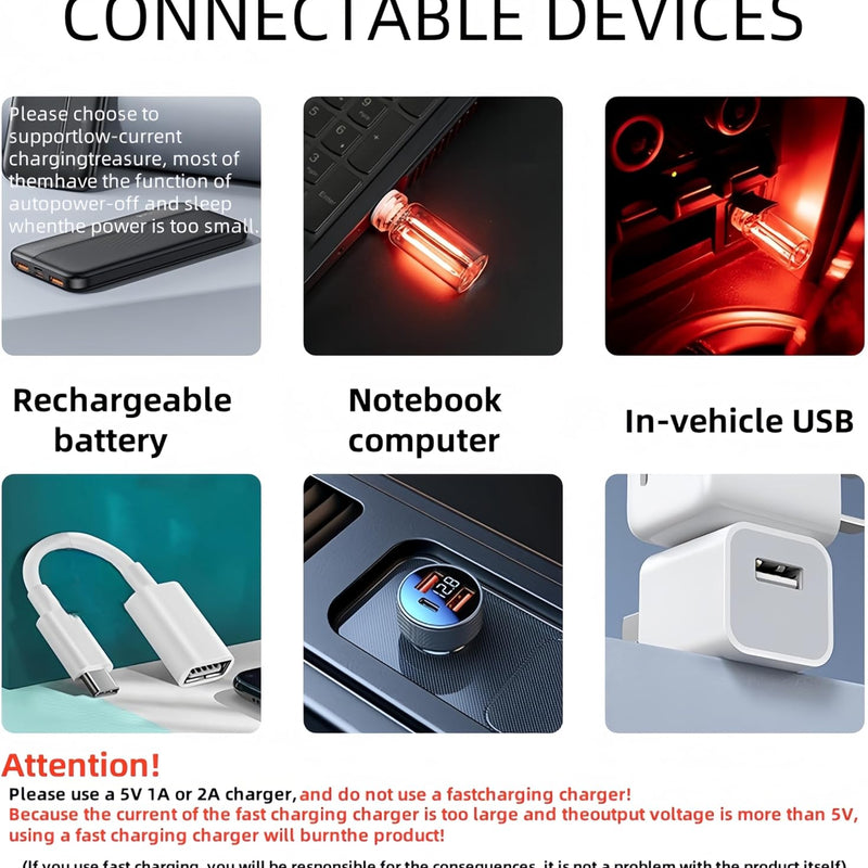 Innovative Car USB Mood Lamp (Touch Control) Set of 2 Pcs