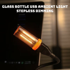 Touch-Sensitive RGB Color-Changing LED Glass Bottle Lamp - Dimmable USB-Powered Night Light 2 Pcs Set