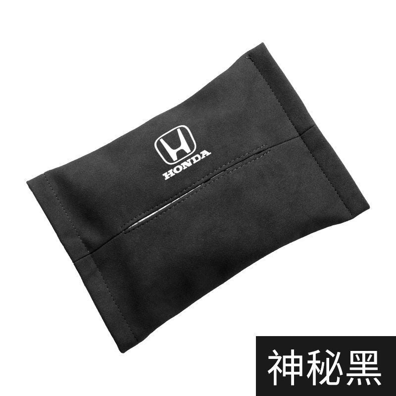 Car Tissue Bag Organiser with Logo (Black Color)