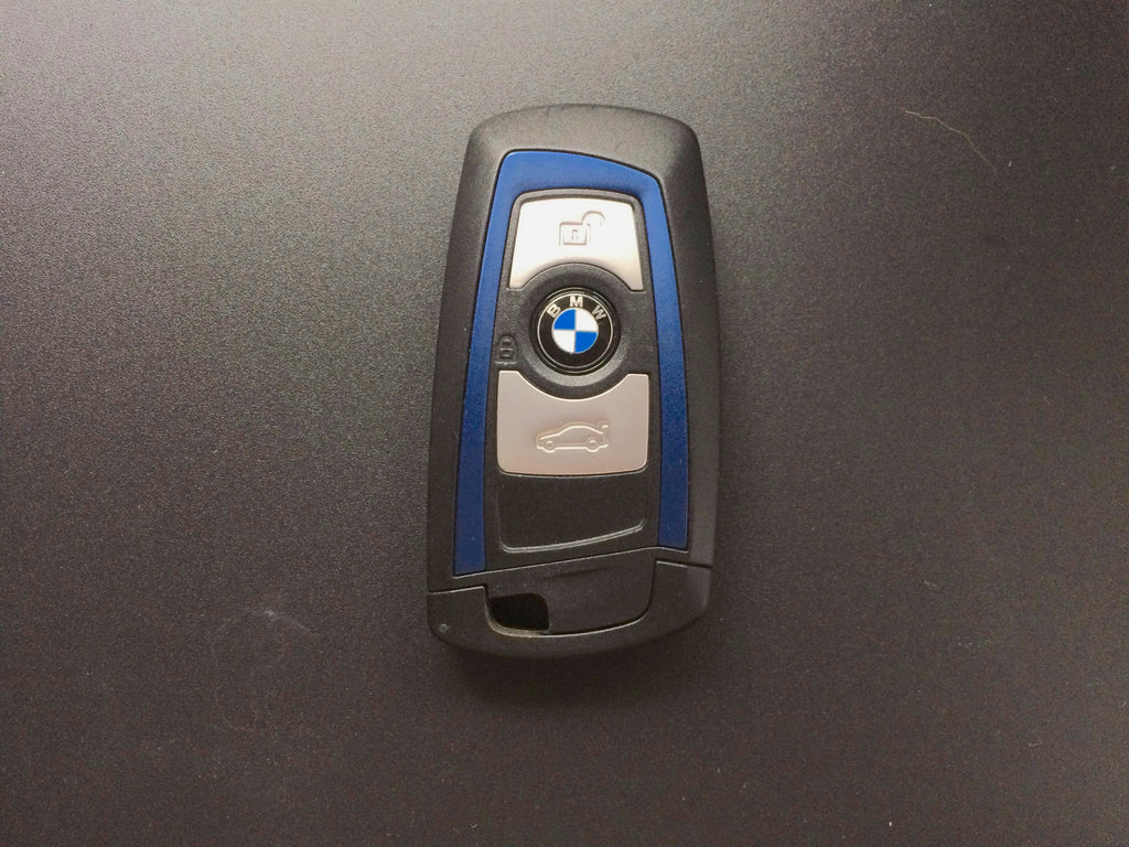 BMW Old Key Metal Alloy Leather Keycase with Holder & Rope Chain