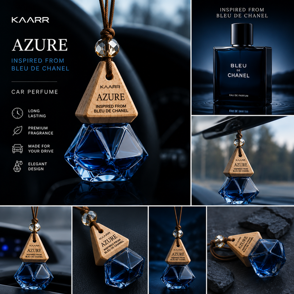 Azure Inspired by Bleu de Chanel Car Hanging Perfume Air Freshener