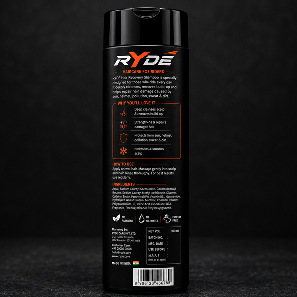Ryde Hair Recovery Shampoo For Damaged Hairs