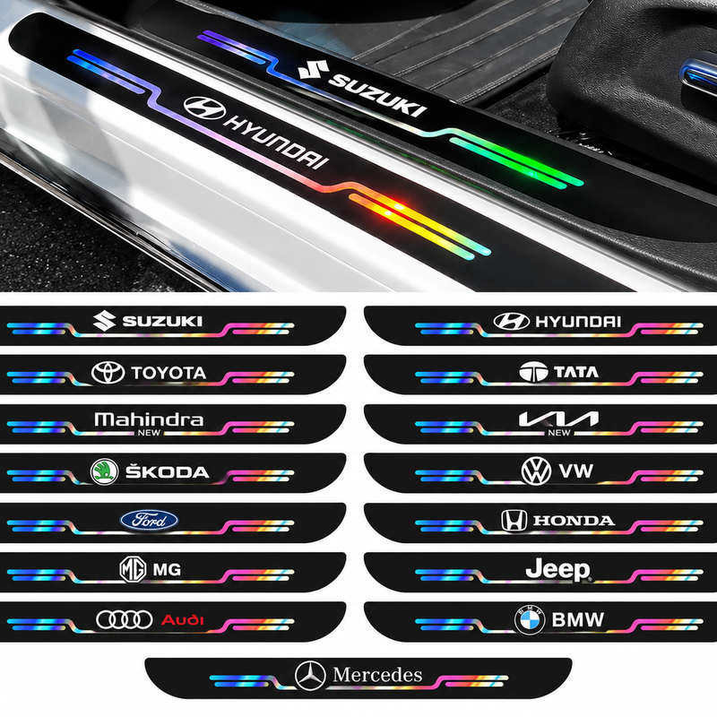 Door Sils Gurard Reflective Car Sticker 4 Pcs Set