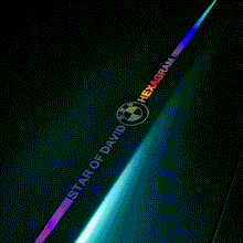 Load image into Gallery viewer, Star Of David Laser Reflective Car Sticker 2 Pcs