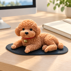 Simulation Dog Nibbling TPR Material Toy Car Central Control Island Decoration