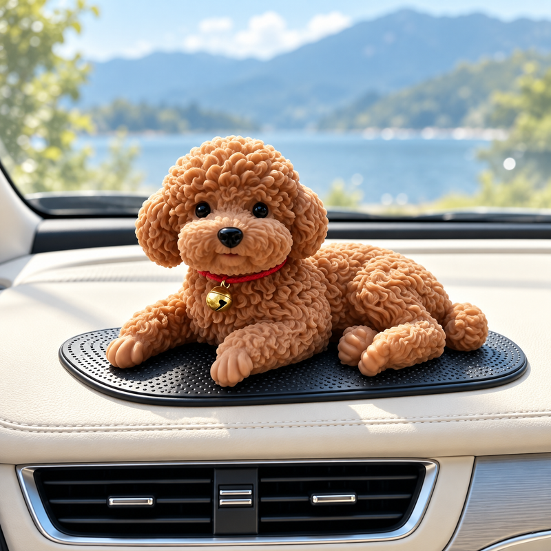 Simulation Dog Nibbling TPR Material Toy Car Central Control Island Decoration