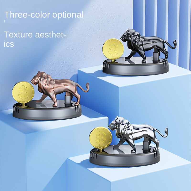 Lion Solar Powered Car Perfume | Air Freshener Diffuser | Battery-Free & Eco-Friendly