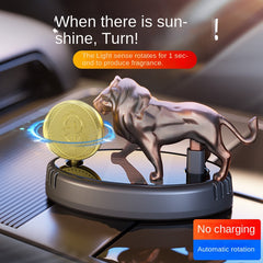 Lion Solar Powered Car Perfume | Air Freshener Diffuser | Battery-Free & Eco-Friendly