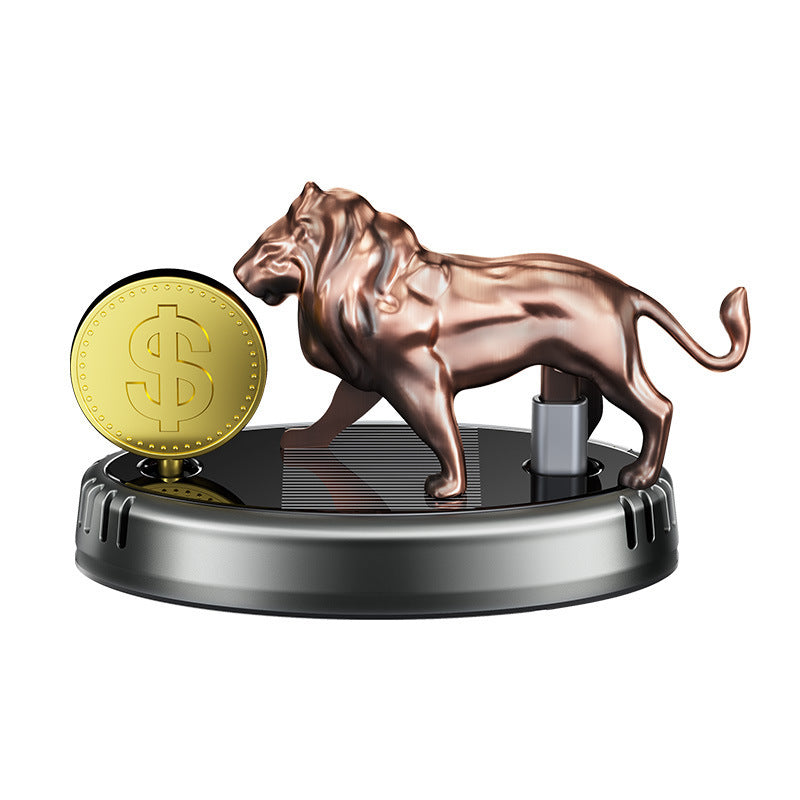 Lion Solar Powered Car Perfume | Air Freshener Diffuser | Battery-Free & Eco-Friendly