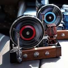 Gramophone Solar Powered Car Perfume | Air Freshener Diffuser | Battery-Free & Eco-Friendly