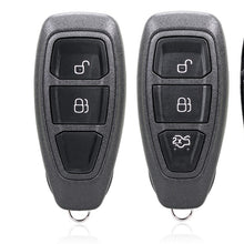 Load image into Gallery viewer, Ford Ecosport Push Button Remote Key Premium Metal Alloy Keycase with Holder &amp; Rope Chain